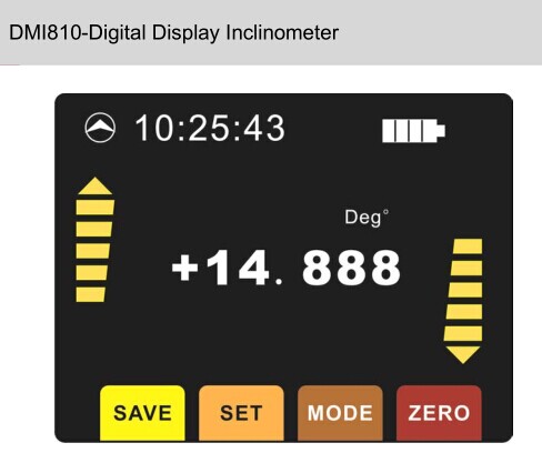 RION Spot Monitoring Single Axis Digital Inclinometer Display Screen
