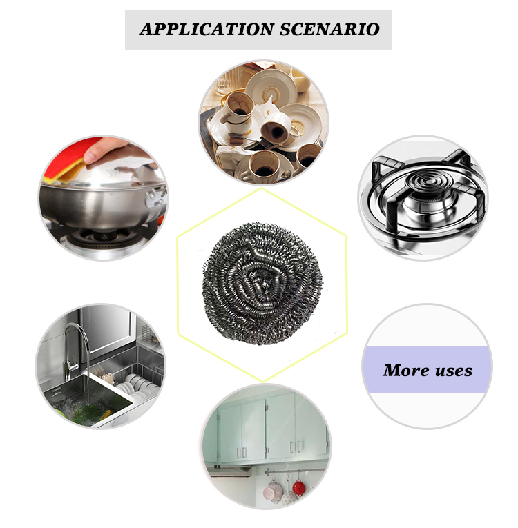 Sturdy Stainless Steel Wire Ball Round High Durability Stainless Steel Scourers