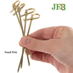 China Cocktail Supplies Disposable Bamboo Knot Skewers Picks 10cm 50 Pack wholesale