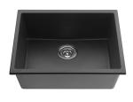 black single bowl granite kitchen sink