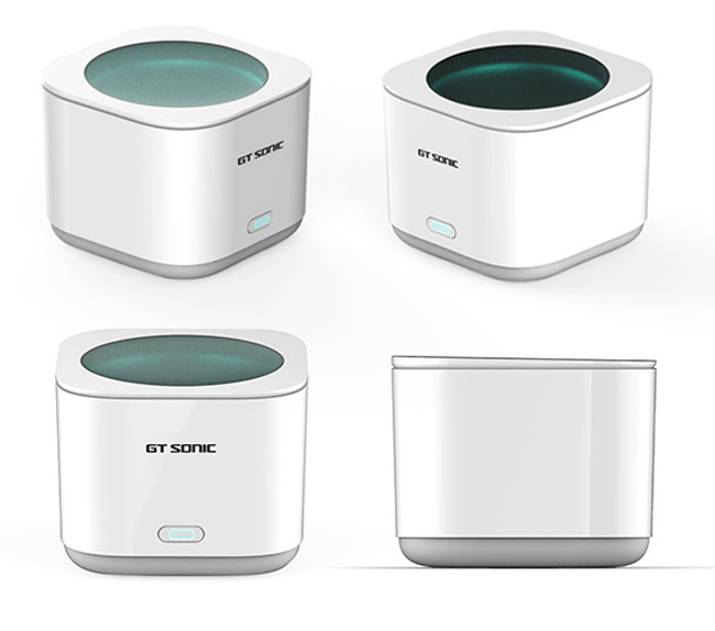 Small Light Cube Structure Sonic Jewelry Cleaner 180ml 43kHz With Low Noise