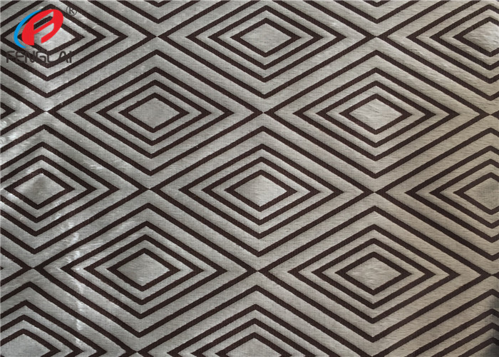 Diamond Check Printed Warp Knitting Polyester Velvet Fabric For Furnure