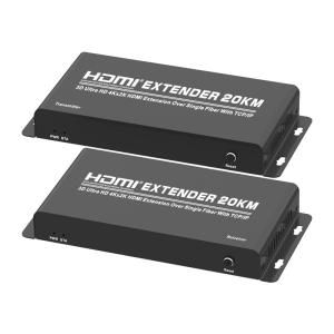 China DC 12V 1A 4Kx2K 20KM Over Single Fiber HDMI Extender wholesale
