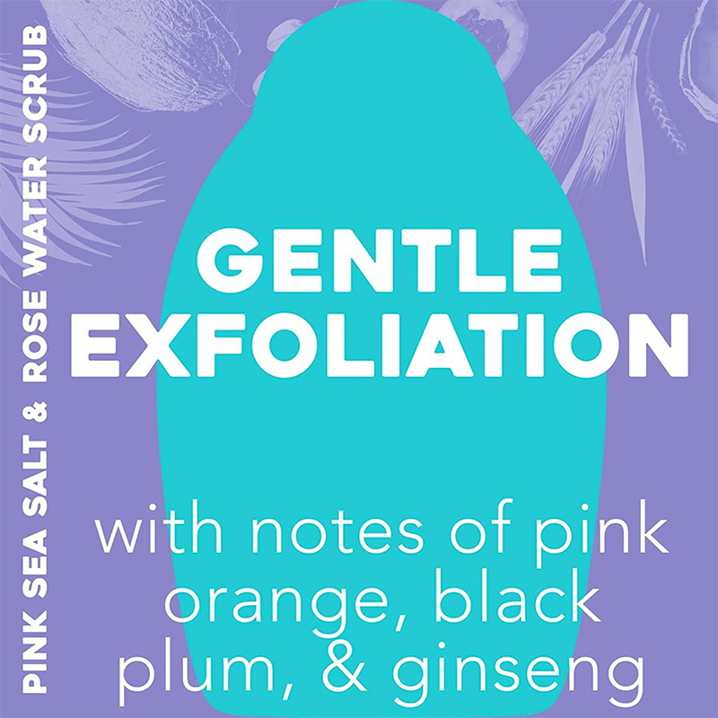 Soothing Body Scrub With Healing Rose Quartz Gentle Exfoliating Pink Sea Salt Rosewater Body Wash To Soften Smooth Skin