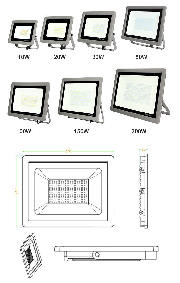 12 Volts 50w 300w 500w 200w LED Flood Light Smart Mini SMD2835 Security RGB Floodlight