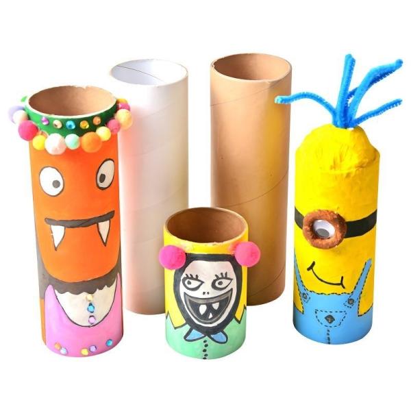 Children's Manual Diy Roll Paper Tube Packaging Kindergarten Creative Art Painting Graffiti Round Cylinder