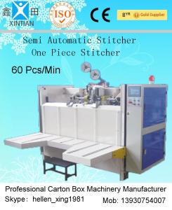 China High Speed Semi Auto Carton Stapler Corrugated Box Stitching Machine wholesale