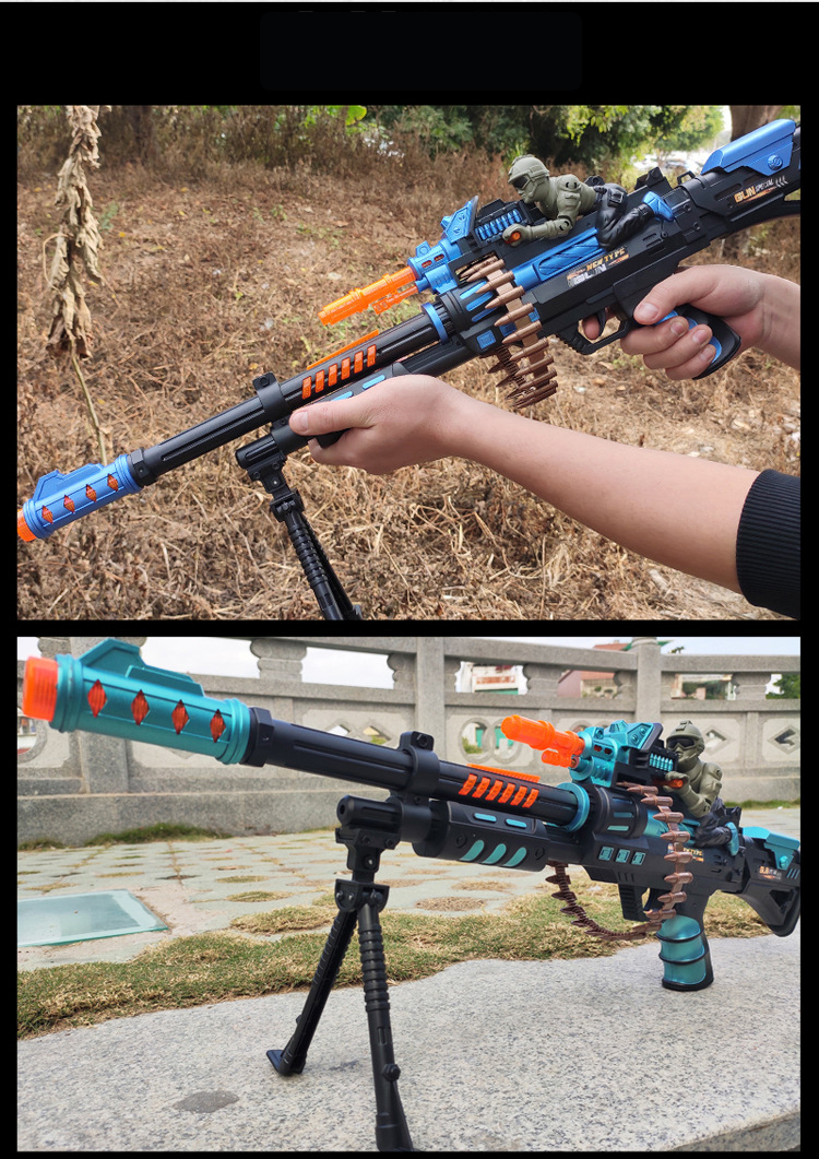 BOYS Toy Submachine Gun M249 Big Pineapple Boy with Electric Sound and Light