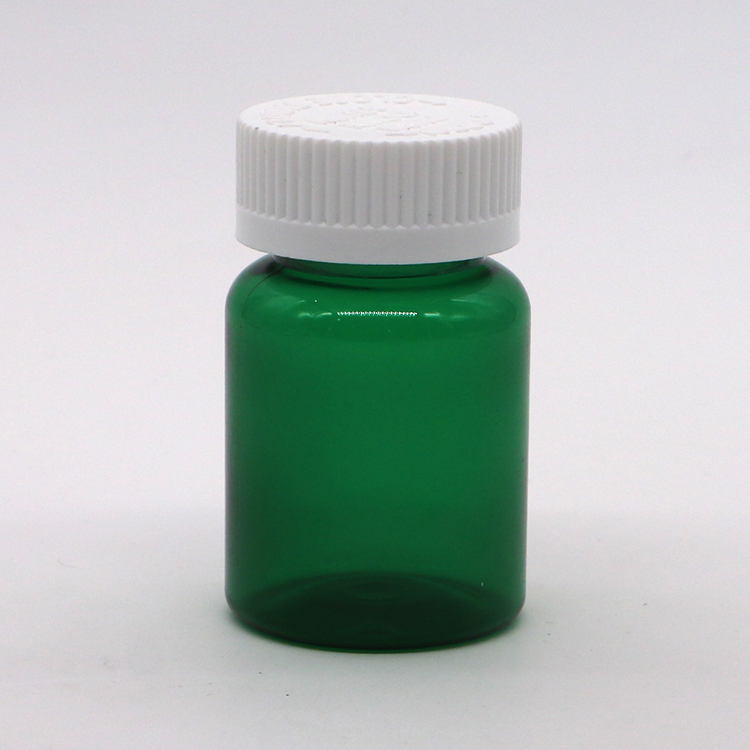 50cc 32mm Neck PET Plastic Pill Bottles Capsule Vials with Child Resistant Cap PET Base Material