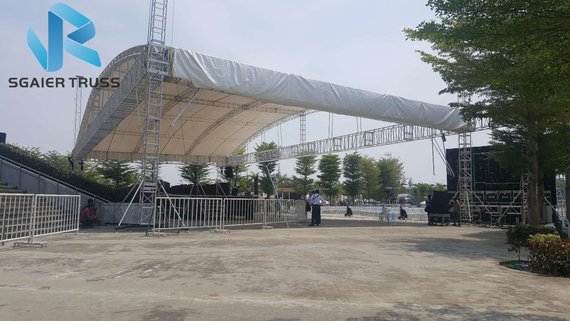 Tower Lifting Lighting Sgaier Truss Square / Circle / Arch / Triangle Ladder Shape