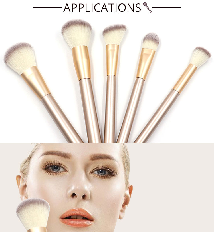 ISO 22716 18Pcs Nylon Hair Makeup Brushes Eco Friendly Painting