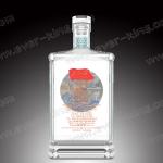 OEM 750ML Crystal White Flint Cognac Glass Bottle