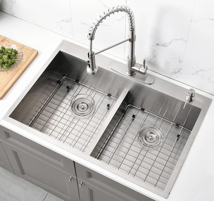 33 Inch Drop In SUS304 Stainless Steel Kitchen Sink Easy Cleanning
