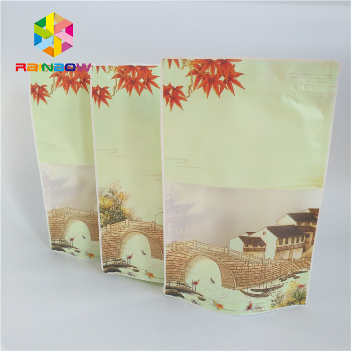 Brown Kraft Paper Heat Seal Packaging Bags Customized Size For Cookie / Coffee Beans