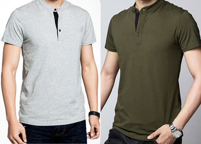Knitted Custom Polo Shirt 100% Cotton Polo Shirts 200gsm Fabric Weight for Men