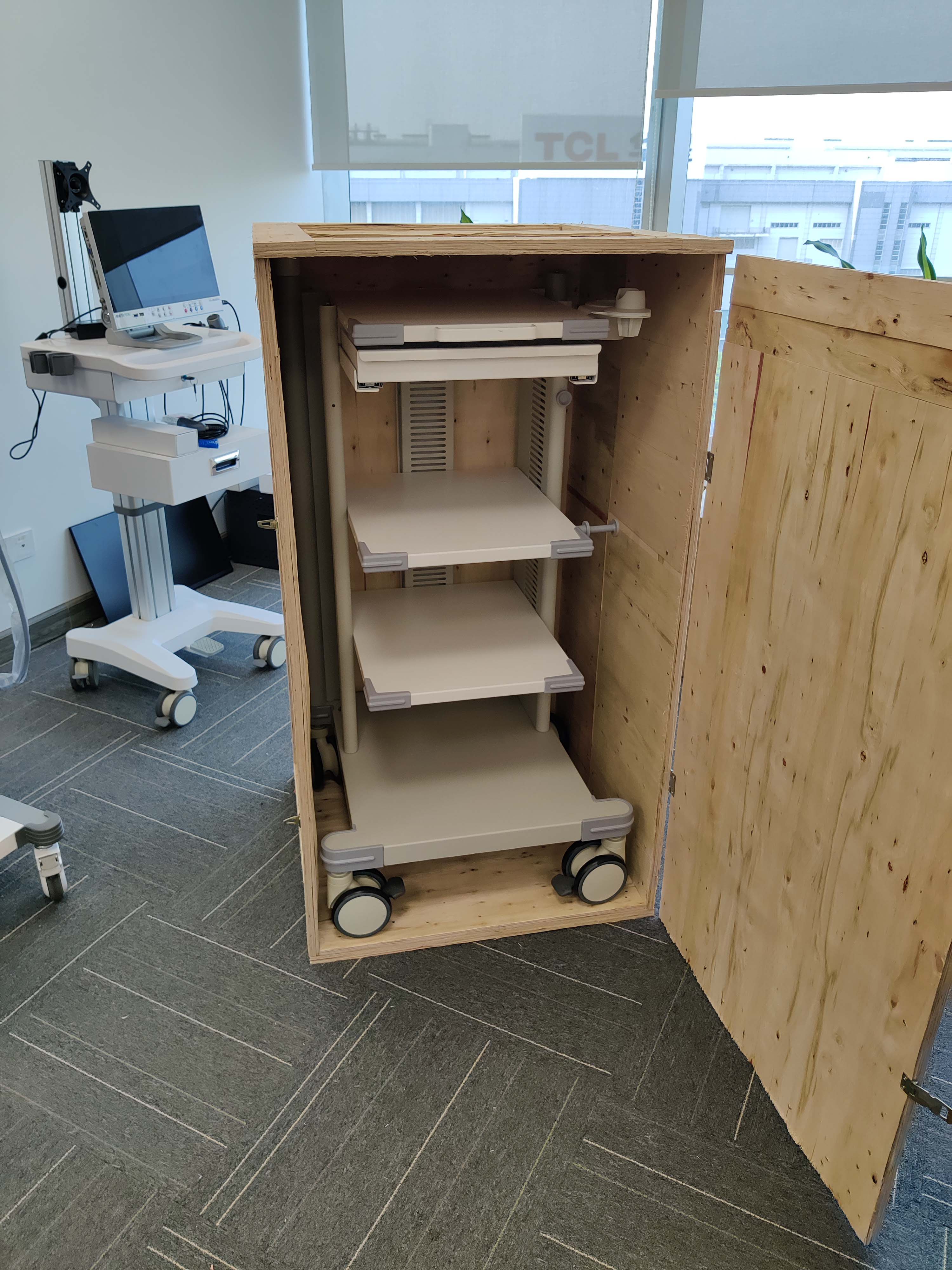 Flexible Endoscope Trolley And Rigid Endoscope Tower Cart With OEM Service