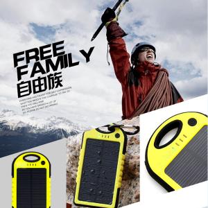 China Dual usb solar charger 5000mAh full capacity solar charger wholesale