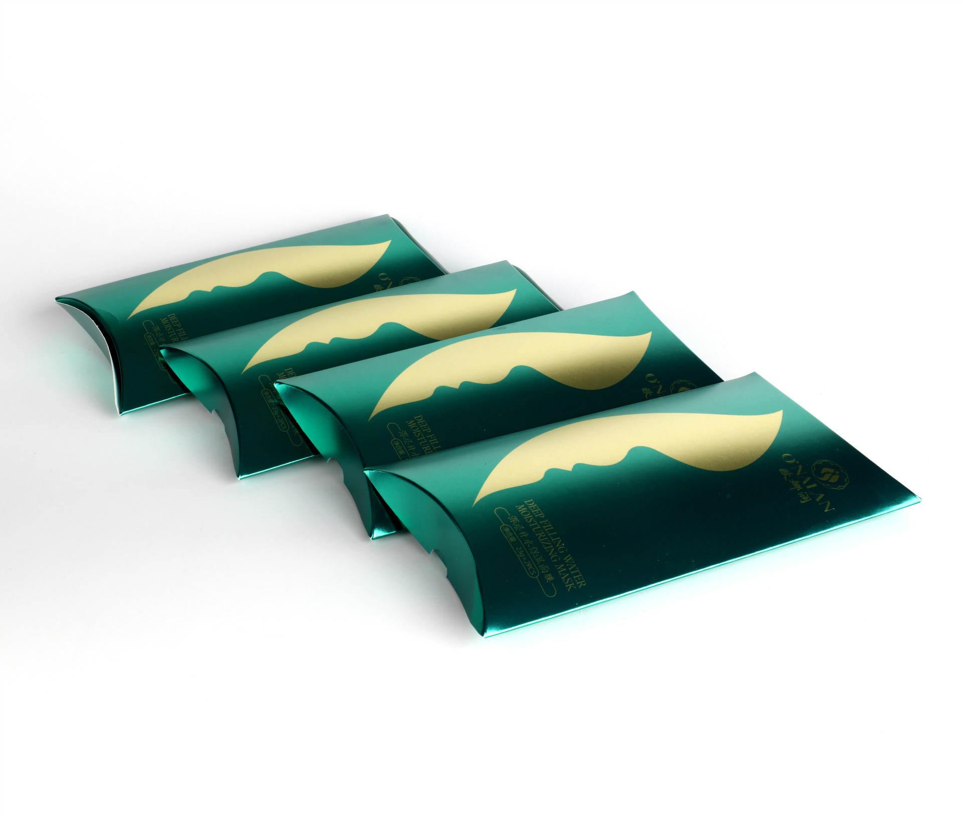 Custom Black Paper Pillow Color Box Printing With Silver Foil Stamping Logo