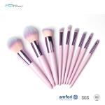 BSCI 9pcs OEM Pink Makeup Brush Set For Concealer
