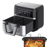 Double Basket Oil Free Smart Dual Air Fryer 9L Digital 2400W