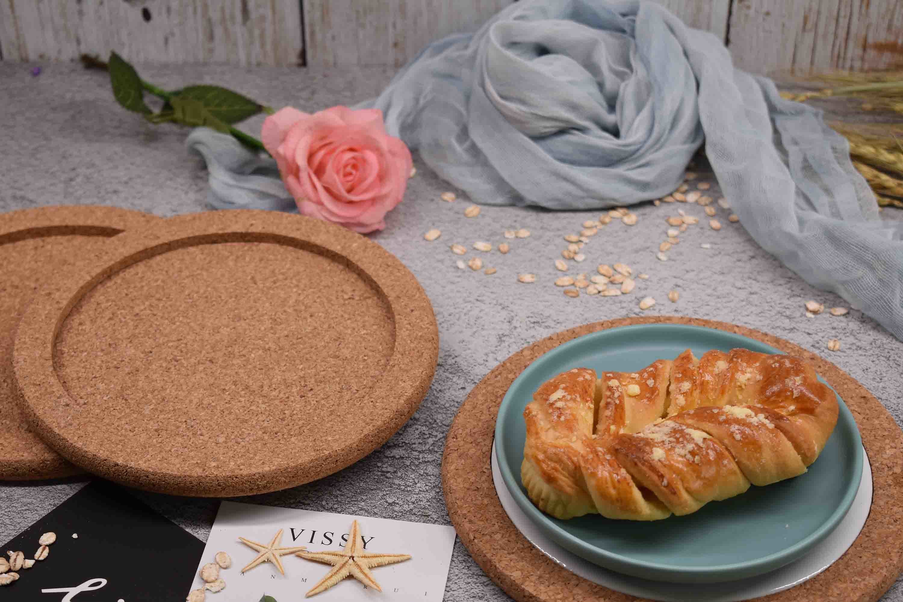 Wearproof Personalized Photo Ceramic Placemats Hot Pads with Cork Back Base 0.4in Thick
