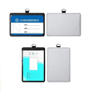 China DIY Sublimation Blanks Sublimation Leather ID Card Holder Versatile Use wholesale