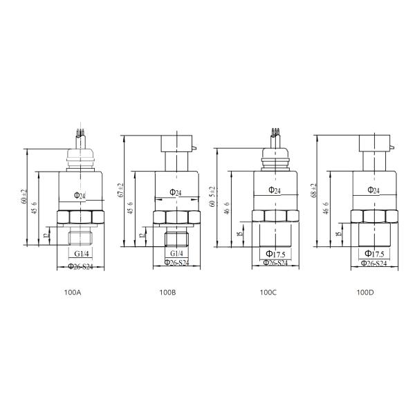 Refrigeration Industrial Pressure Sensor Long Lasting Flush Diaphragm Pressure Sensor