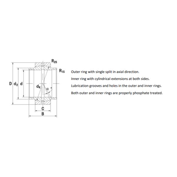 Lubricated GE125 LO , GEEW125ES Spherical Plain Bearing Joint Bearing Radial Load