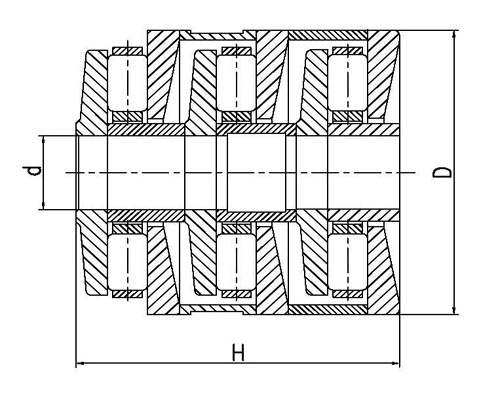 T4AR350750 350*750*854mm Multi-Stage cylindrical roller thrust bearings