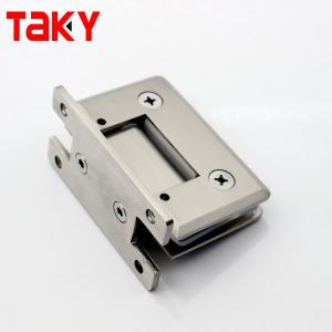 China Stainless Steel Brass 90 Degree Wall Mount Offset Shower Glass Hinge for Square Appearance wholesale