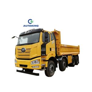 China Construction Waste 8*4 Dumper Truck 40000kg FAW Tipper Truck Automatic Unloading wholesale