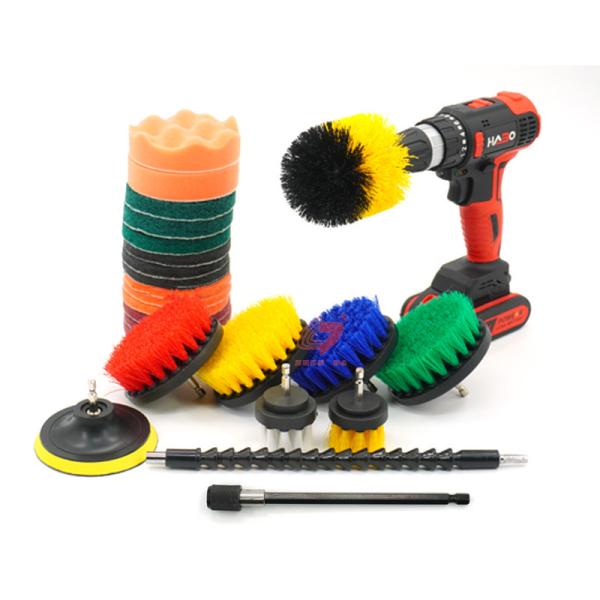 Quality 24pcs Electric Drill Cleaning Brush Power Scrubber Set Household for sale