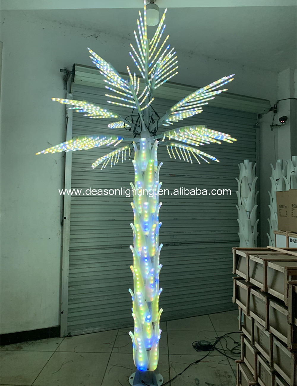 color changing led palm tree light