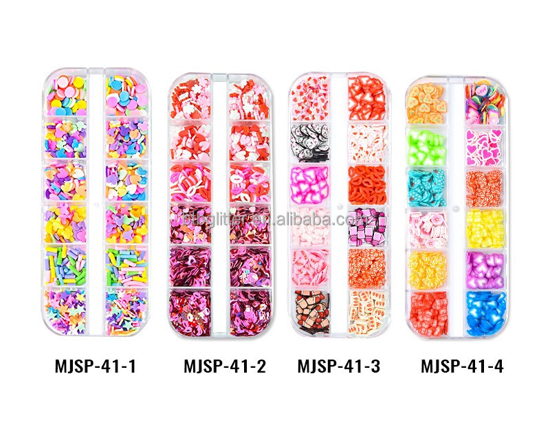 Nail Art Custom Shape Polymer Clay Slices for San Valentin Sprinkles Resin Crafts and DIY Crafts Accessories