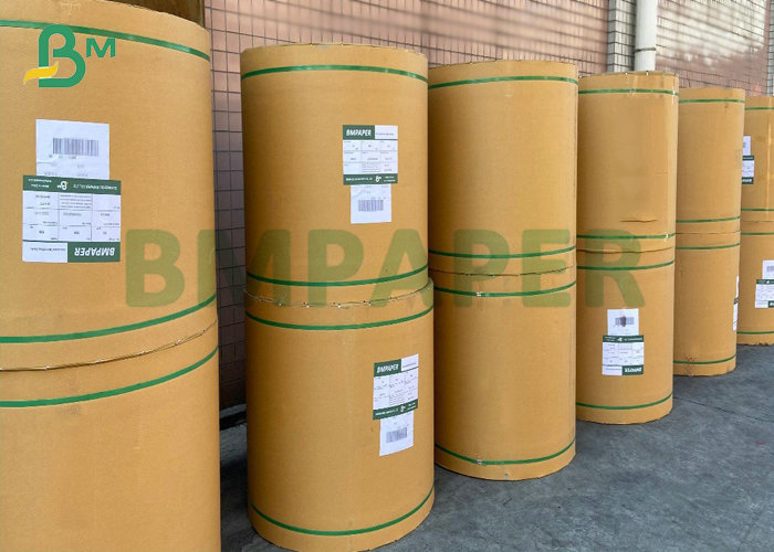 Wood Pulp 100gsm 120gsm Brown Kraft Paper Roll For Making Bag 
