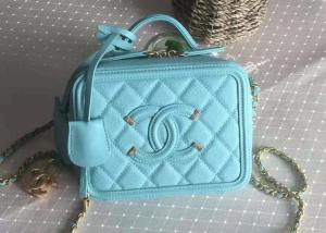 China Caviar Skin Womens Luxury Handbag , 17cm Cowhide Shoulder Bag wholesale