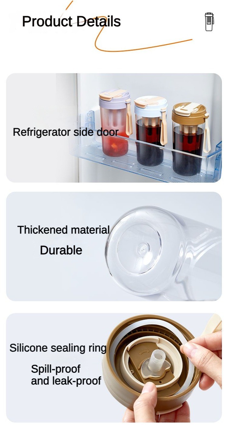 Coffee Ice Drinking Cold Brew Cup Morden Style PP Material