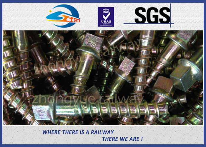 5.6 Grade 35# Railway Sleeper Screws Spikes Carbon Steel Coach Screws