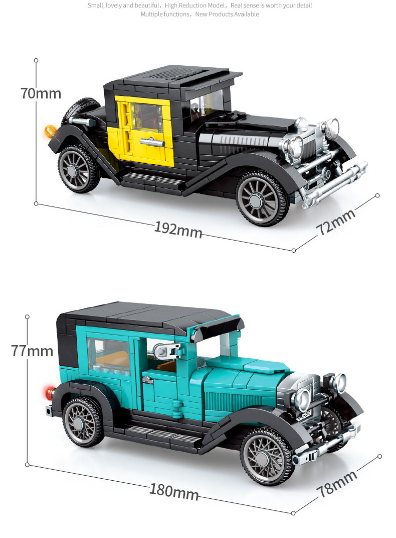 Vintage Car Simulation Model Building Kit for Kids and Girls Other Educational Toys