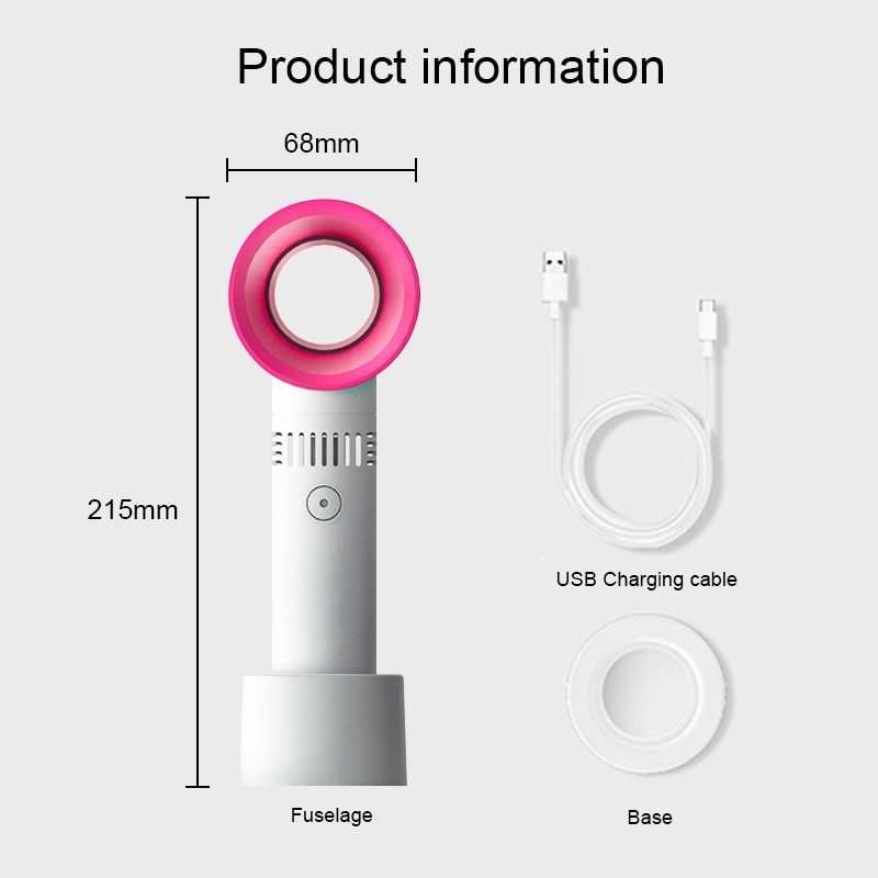 Mini Fan for Eyelash Extensions Silk Screen Printing 2-3 Hours Charging Time Portable