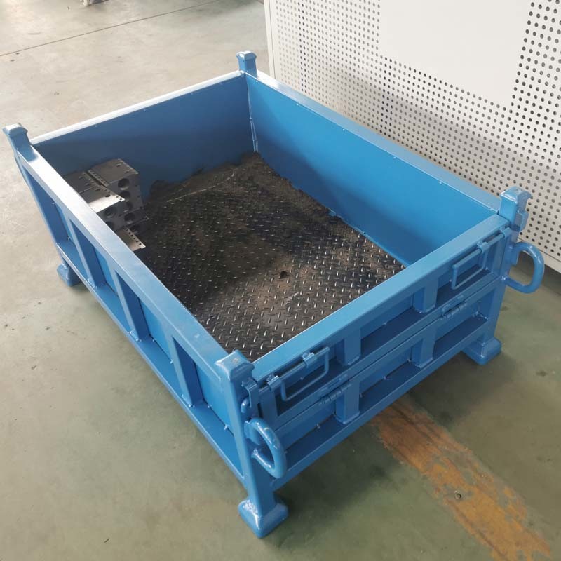 Heavy Duty Folding Metal Pallet Box For Industrial Storage And Packaging