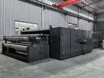 High capacity gas heating hot air double belt oven
