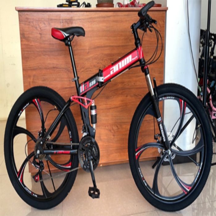 Hard Frame 1.72m Folding 26 Inch Mountain Bike High Carbon Steel Disc Brake