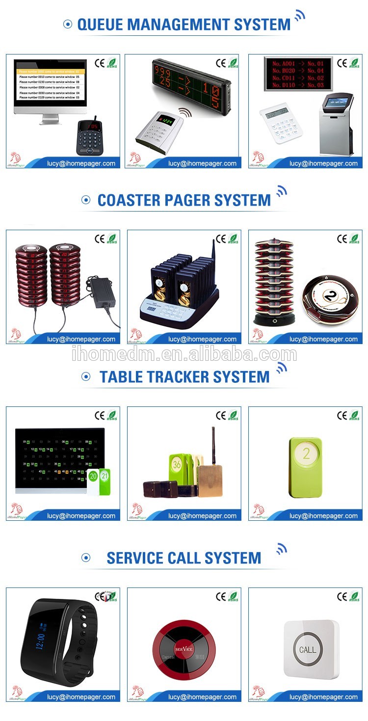 Restaurant Hotel Supplies call bell simple display wireless waiter paging system