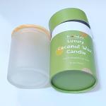 Cardboard Round Tube Packaging Box For Tea Light Candle Glass Bottle