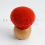 Wooden Base Red Bamboo Kabuki Brush Round Kabuki Brush Eco Friendly