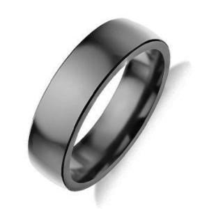 China Bright Polished Black Tantalum Ring Corrosion Resistant Round Jewelry Ring wholesale