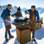 Corten Steel BBQ Brazier Round Fire Burner Pot Bowl Steel BBQ Grill