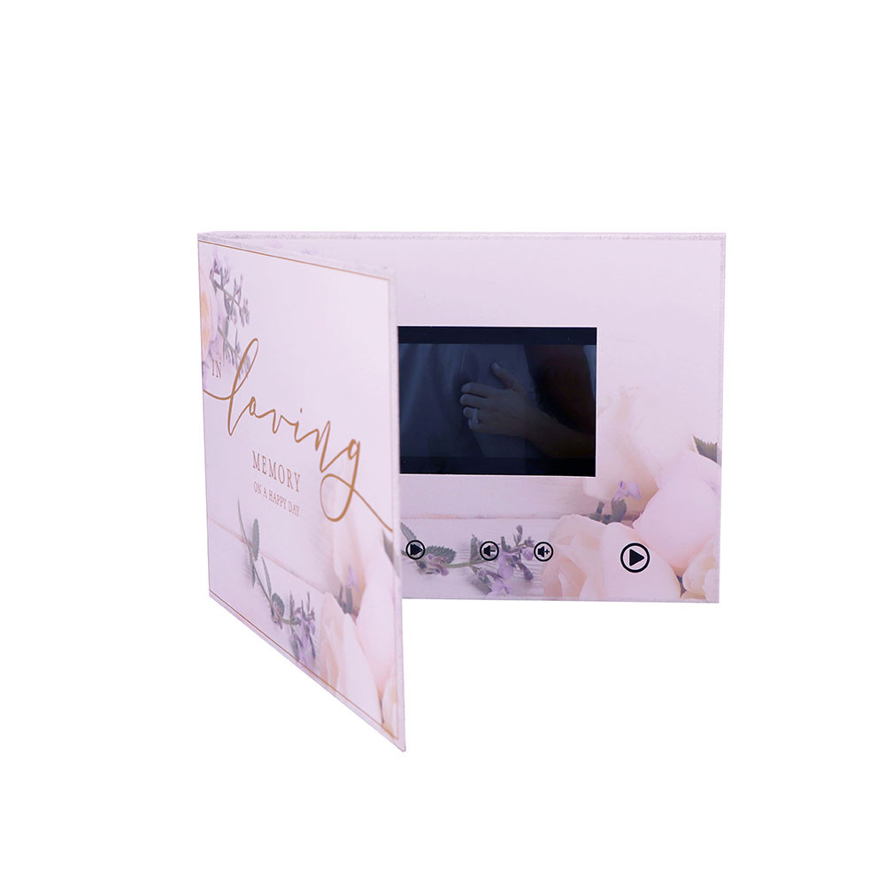 Personalized names LCD wedding photo album video for LCD video greeting card invitation