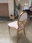 High Density Foam Wedding Reception Stainless Steel Dining Chairs 43*50*90cm